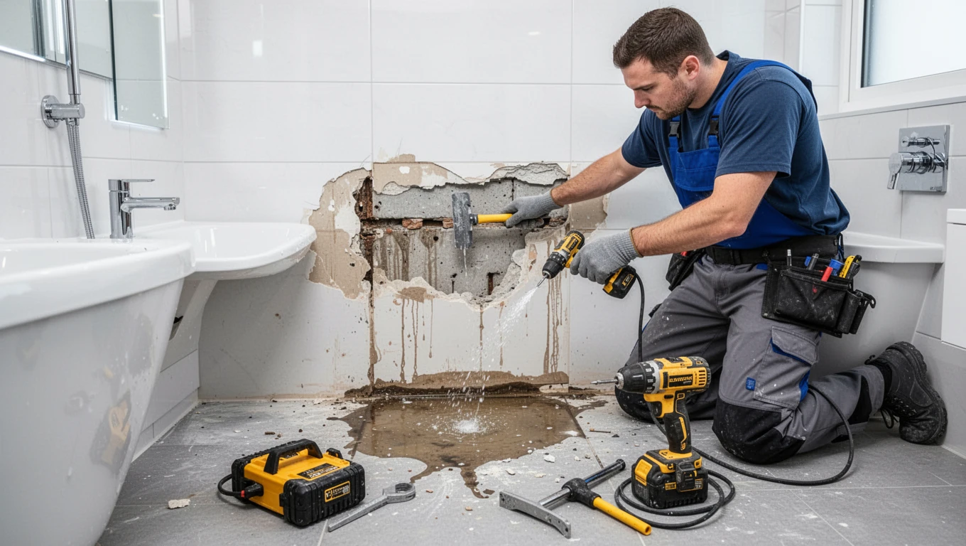 Bathroom Water Damage Repair